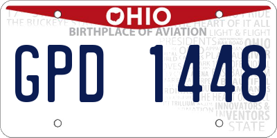 OH license plate GPD1448