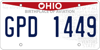 OH license plate GPD1449
