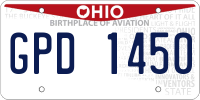 OH license plate GPD1450