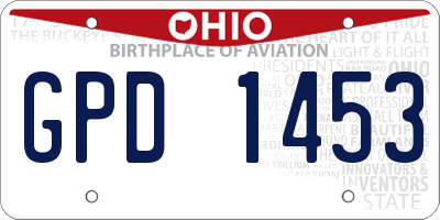 OH license plate GPD1453