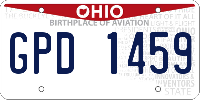 OH license plate GPD1459