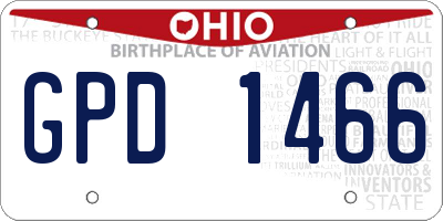 OH license plate GPD1466