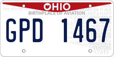 OH license plate GPD1467