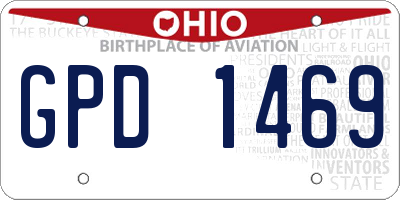 OH license plate GPD1469