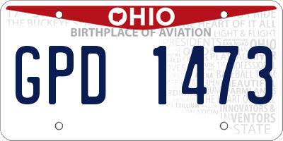 OH license plate GPD1473
