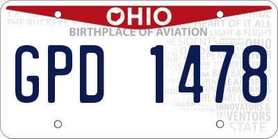 OH license plate GPD1478