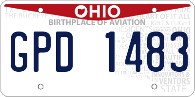 OH license plate GPD1483