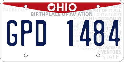 OH license plate GPD1484