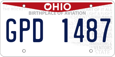 OH license plate GPD1487