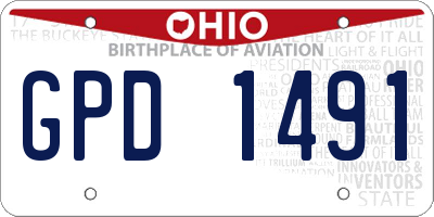 OH license plate GPD1491