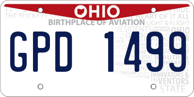 OH license plate GPD1499