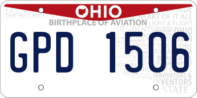 OH license plate GPD1506