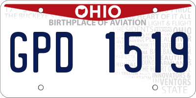 OH license plate GPD1519
