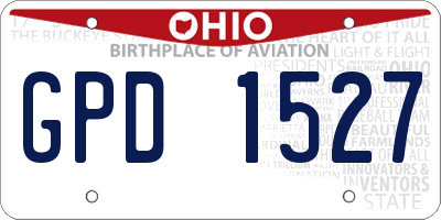OH license plate GPD1527