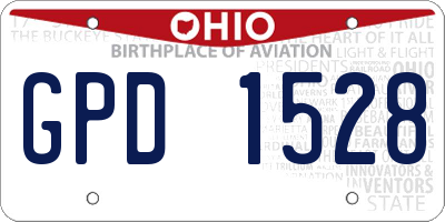 OH license plate GPD1528