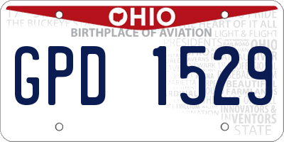 OH license plate GPD1529