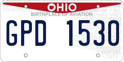 OH license plate GPD1530