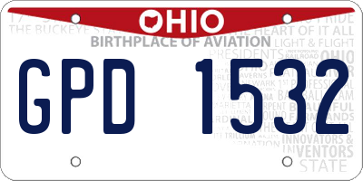 OH license plate GPD1532