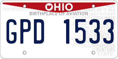 OH license plate GPD1533