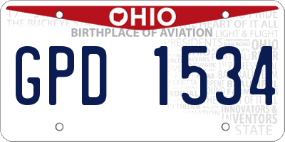 OH license plate GPD1534