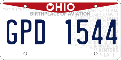 OH license plate GPD1544