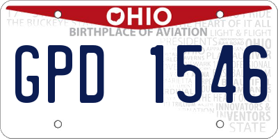 OH license plate GPD1546