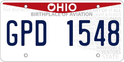 OH license plate GPD1548