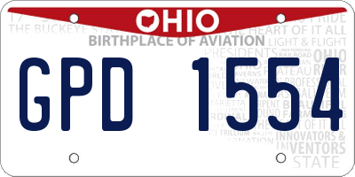 OH license plate GPD1554