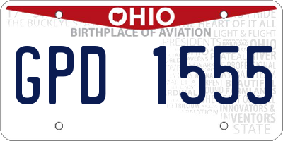 OH license plate GPD1555
