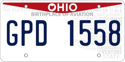 OH license plate GPD1558