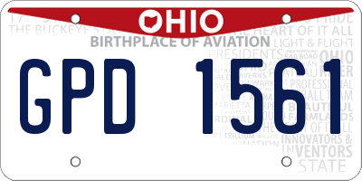 OH license plate GPD1561