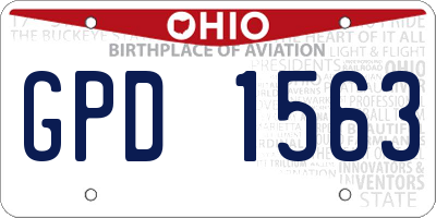 OH license plate GPD1563