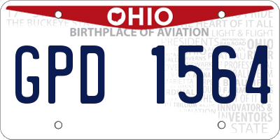 OH license plate GPD1564