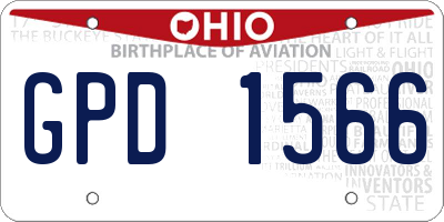 OH license plate GPD1566