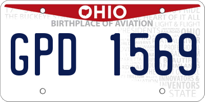 OH license plate GPD1569