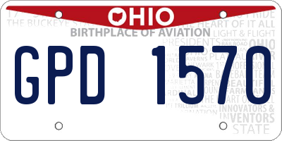 OH license plate GPD1570