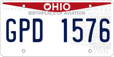 OH license plate GPD1576