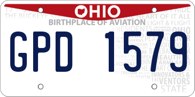 OH license plate GPD1579