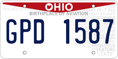 OH license plate GPD1587