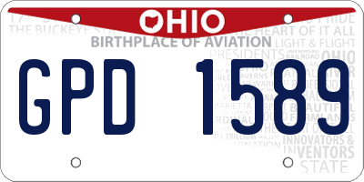 OH license plate GPD1589