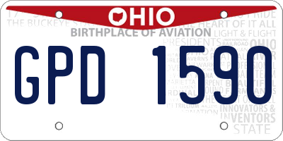 OH license plate GPD1590