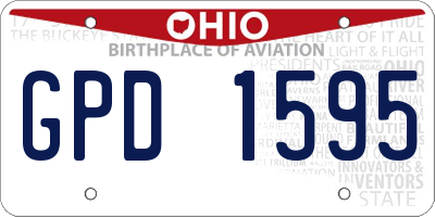 OH license plate GPD1595