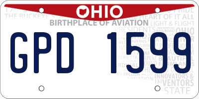 OH license plate GPD1599