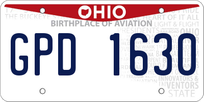 OH license plate GPD1630