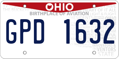OH license plate GPD1632