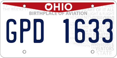 OH license plate GPD1633