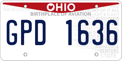 OH license plate GPD1636