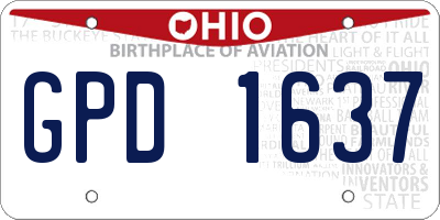 OH license plate GPD1637