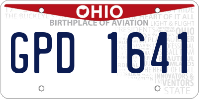OH license plate GPD1641