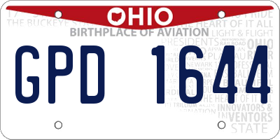 OH license plate GPD1644